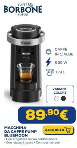 Euronics Caffe & borbone macchina caffè in cialde bluemoon offerta