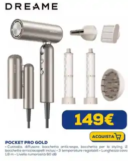 Euronics Dreame pocket pro gold offerta