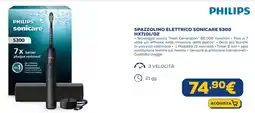 Euronics PHILIPS SPAZZOLINO ELETTRICO SONICARE 5300 HX7101/02 offerta