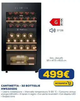 Euronics Haier CANTINETTA - 32 BOTTIGLIE HWS32GDG offerta