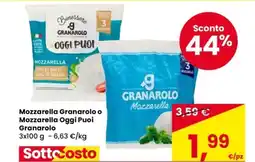 Despar Mozzarella Granarolo o Mozzarella Oggi Puoi Granarolo offerta