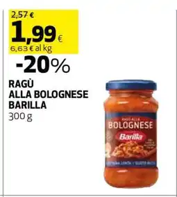 Coop RAGÙ ALLA BOLOGNESE BARILLA offerta