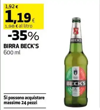 Coop Birra Beck's offerta