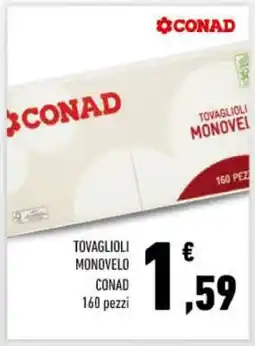 Conad tovaglioli monovelo offerta