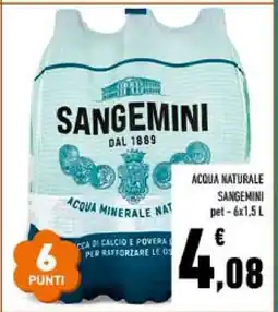Conad Acqua Naturale Sangemini offerta