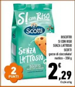 Conad BISCOTTO SÌ CON RISO SENZA LATTOSIO SCOTTI offerta