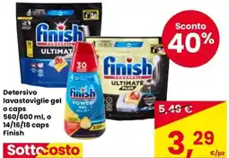 Despar Detersivo lavastoviglie gel o caps o 14/16/18 caps Finish offerta