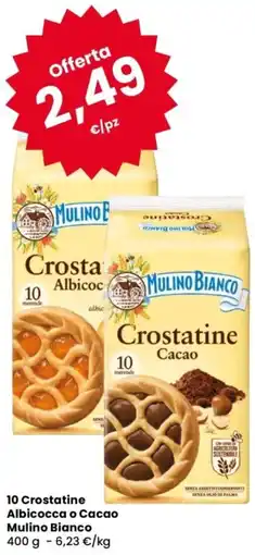 Despar 10 Crostatine Albicocca o Cacao Mulino Bianco offerta