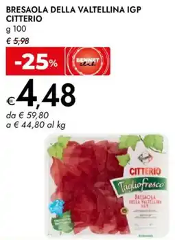 Bennet Bresaola della valtellina igp CITTERIO offerta