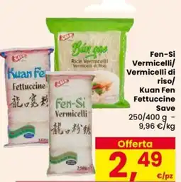 Despar Fen-Si Vermicelli/ Vermicelli di riso/ Kuan Fen Fettuccine Save offerta