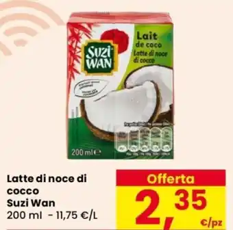 Despar Latte di noce di cocco Suzi Wan offerta
