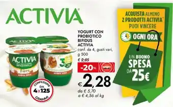 Bennet Yogurt con probiotico bifidus ACTIVIA offerta