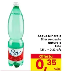 Despar Acqua Minerale Effervescente Naturale Lete offerta