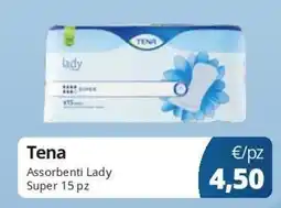 Acqua & Sapone Tena Assorbenti Lady Super 15 pz offerta