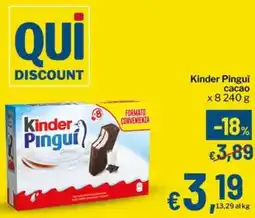 Qui Discount Kinder Pingui cacao offerta