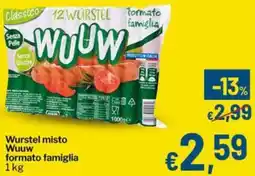 Qui Discount Wurstel misto Wuuw formato famiglia offerta