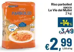 Qui Discount Riso parboiled sacco Le Vie dei Mulini offerta