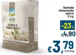 Qui Discount Semola rimacinata sacco offerta