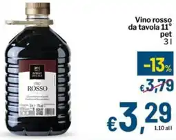 Qui Discount Vino rosso da tavola 11° pet offerta