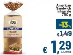 Qui Discount American Sandwich integrale offerta