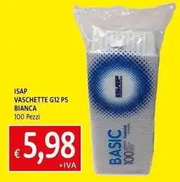 Galassia Isap vaschette g12 ps bianca offerta