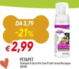 Galassia PET&PET Shampoo A Secco Per Cani E Gatti Senza Risciaquo offerta
