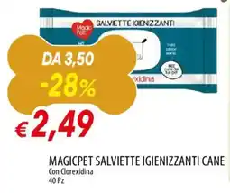Galassia Magicpet salviette igienizzanti cane Con Clorexidina 40 Pz offerta