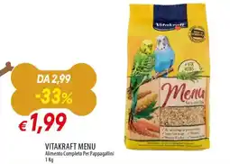 Galassia Vitakraft menu alimento completo per pappagallini offerta