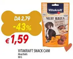 Galassia Vitakraft snack cani meat balls offerta