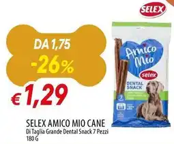 Galassia Selex amico mio cane di taglia grande dental snack 7 pezzi offerta