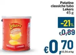 Qui Discount Patatine classiche tubo Lekers offerta