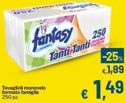 Qui Discount Tovaglioli monovelo formato famiglia offerta