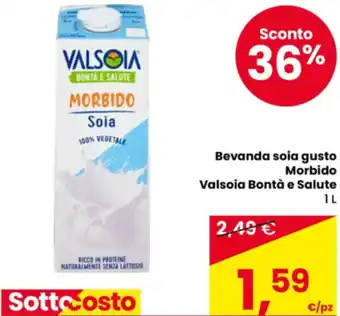 Bevanda soia gusto Morbido Valsoia Bontà e Salute
