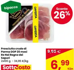 Eurospar Prosciutto crudo di Parma DOP 20 mesi Re Nel Regno dei Sapori offerta