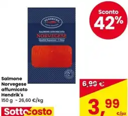 Eurospar Salmone Norvegese affumicato Hendrik's offerta