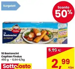 Eurospar 18 Bastoncini Capitan Findus offerta