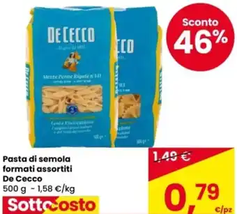 Pasta di semola De Cecco