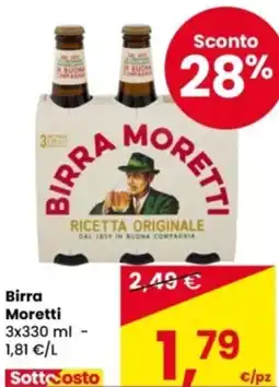 Eurospar Birra Moretti offerta