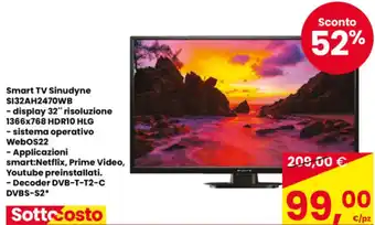 Smart TV Sinudyne SI32AH2470WB
