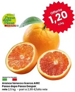 Eurospar Arance tarocco ricerca AIRC Passo dopo Passo Despar offerta