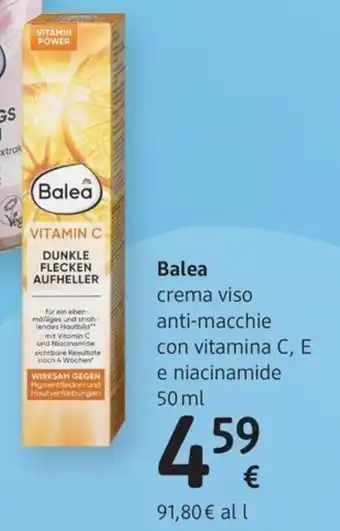 Balea crema viso anti-macchie con vitamina C, E e niacinamide