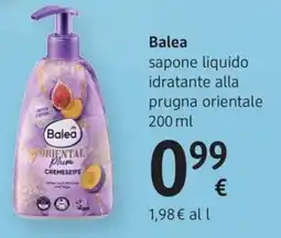 dm drogerie markt Balea sapone liquido idratante alla prugna orientale offerta