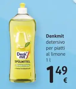 dm drogerie markt Denkmit detersivo per piatti al limone offerta