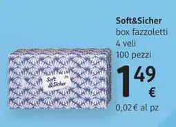 dm drogerie markt Soft&Sicher box fazzoletti offerta