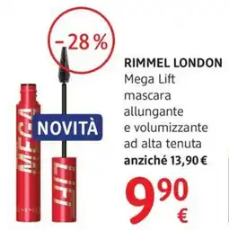 dm drogerie markt RIMMEL LONDON Mega Lift mascara allungante e volumizzante ad alta tenuta offerta
