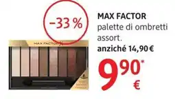 dm drogerie markt MAX FACTOR palette di ombretti offerta