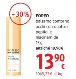dm drogerie markt FOREO balsamo contorno occhi con quattro peptidi e niacinamide offerta