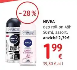 dm drogerie markt NIVEA deo roll-on 48h offerta