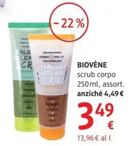 dm drogerie markt BIOVÈNE scrub corpo offerta