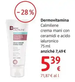 dm drogerie markt Dermovitamina Calmilene crema mani con ceramidi e acido ialuronico offerta